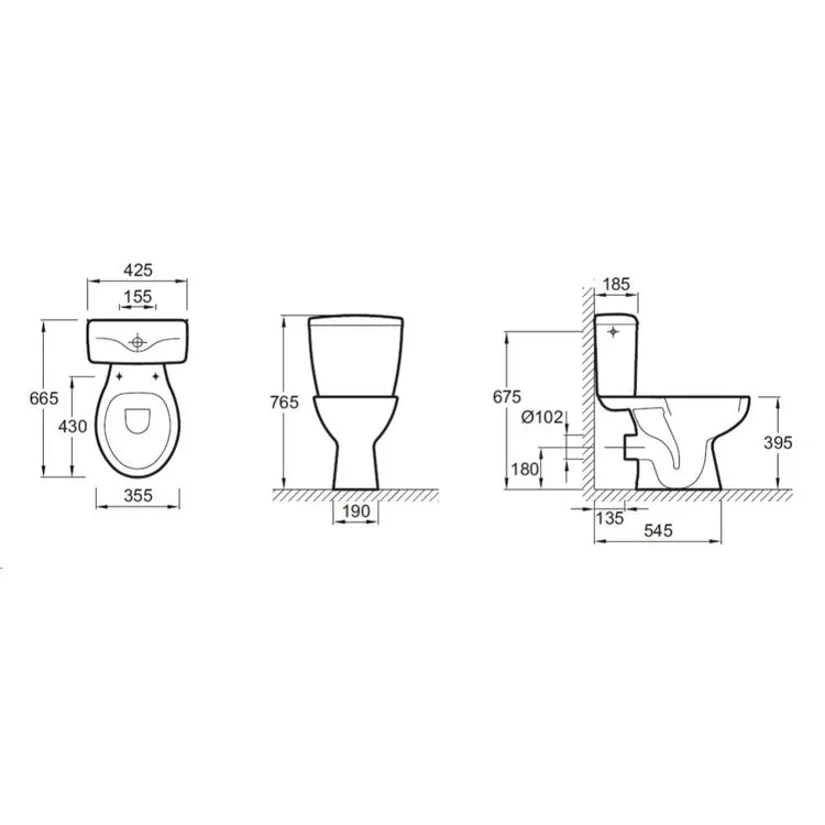 JACOB DELAFON - Pack WC EOLIA réservoir avec mécanisme 3/6 litres sortie horizontale - blanc - Pose incluse