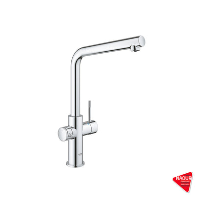 GROHE - Mitigeur évier Bec L Blue home - Eau potable eau gzaeuse - Pose incluse