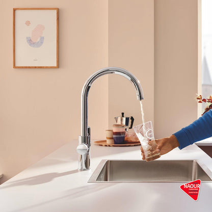 GROHE - Mitigeur de cuisine  avec eau potable chromé Blue pure startcurve - Pose incluse