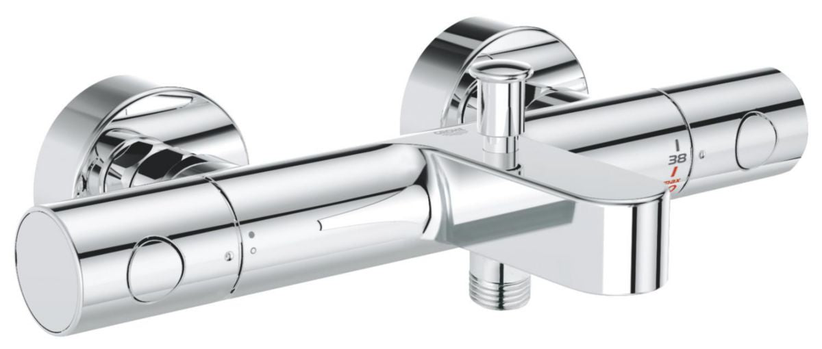 GROHE - Mitigeur thermostatique Bain / Douche 1/2 Grohtherm 800 Cosmopolitan chromé - Pose incluse