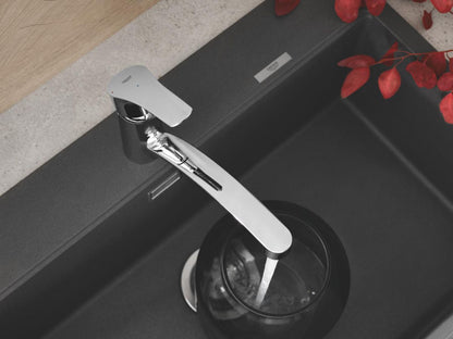 GROHE - Mitigeur monocommande évier chromé Eurosmart - Pose incluse